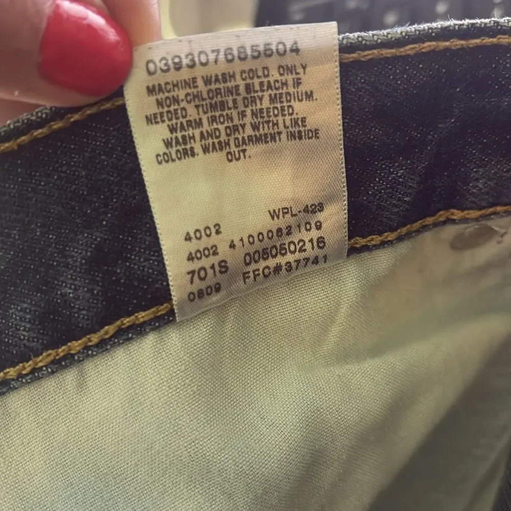 Levi's 505 Men's Rigid Dark Blue Wash Denim Jeans Relaxed Fit Sz W34 L30
